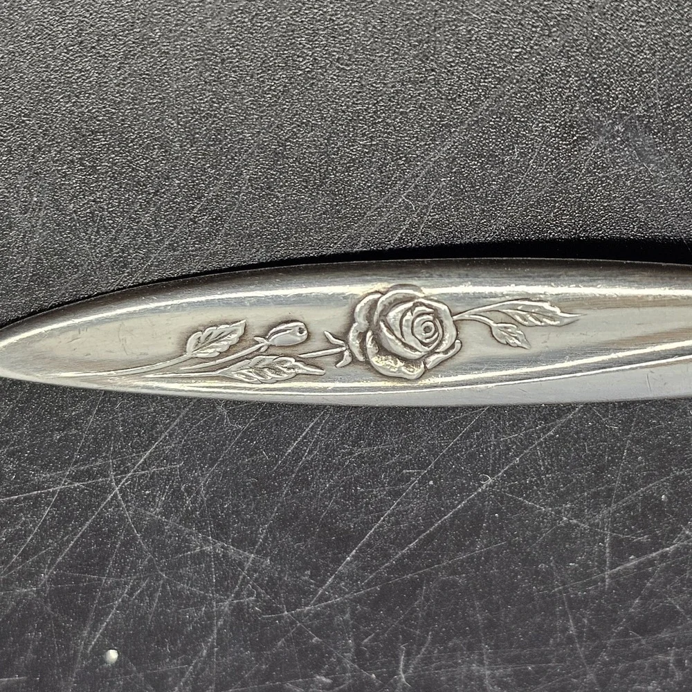 Onieda Community Silver Plate Pie Server Morning Rose Vintage